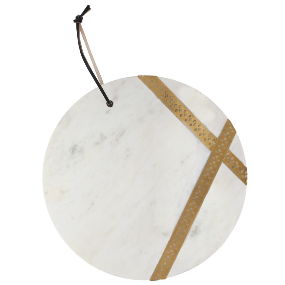 Marble & Gold Serving Board Round Platter